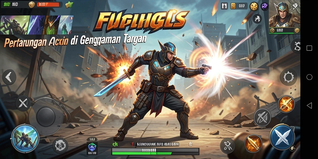 Screenshot gameplay 8ID menampilkan pertarungan yang mendebarkan.