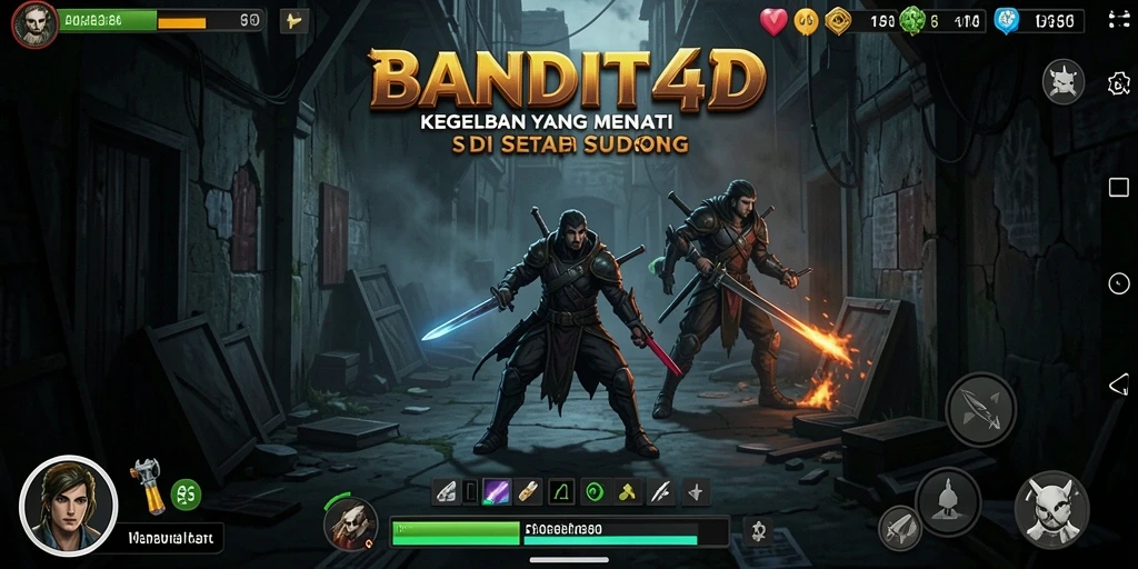 Screenshot BANDIT4D menampilkan suasana gameplay yang menyeramkan dan mencekam.