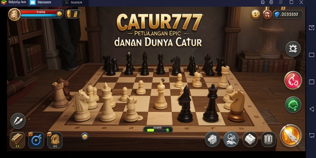 Screenshot gameplay CATUR777 yang menunjukkan serangan strategis dalam pertempuran ARPG.