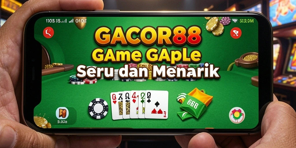 Screenshot utama GACOR88 menampilkan aksi seru bermain Gaple.