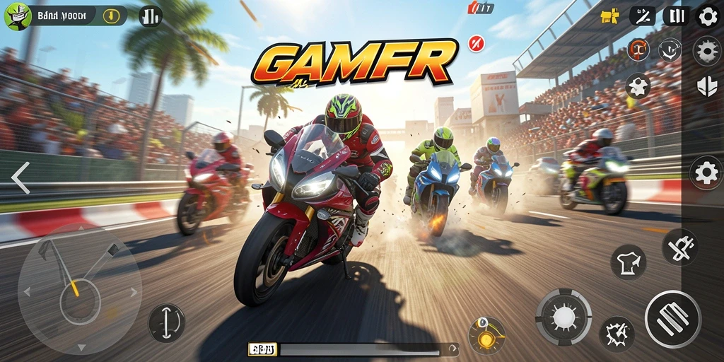 Gameplay seru dalam balap motor GAMERP