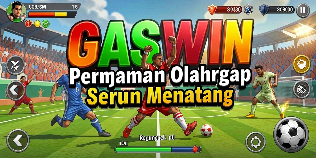 Tampilan gameplay GASWIN dengan aksi olahraga yang mendebarkan.