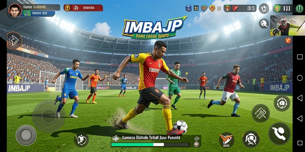 Tampilan gameplay seru dari IMBAJP dengan berbagai olahraga.