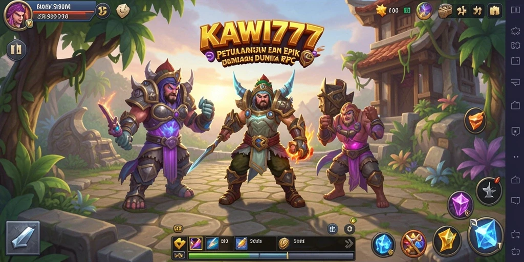 Gameplay KAWI777 yang seru dan mendebarkan dalam pertempuran RPG.