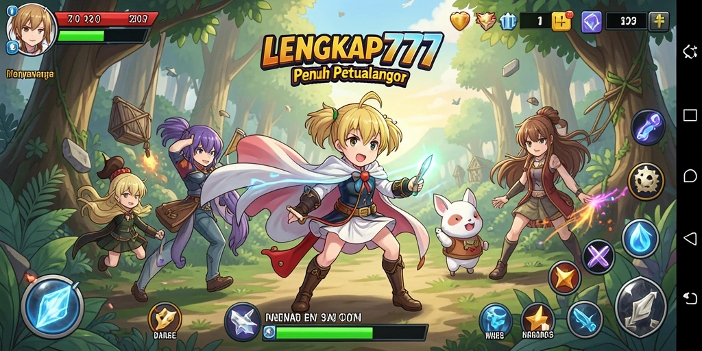 Tampilan gameplay seru dan penuh aksi dari LENGKAP777.