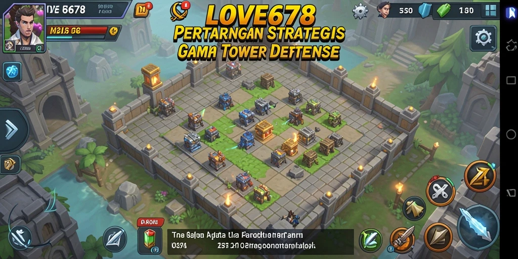 Tampilan gameplay menegangkan dari <strong>LOVE678</strong> sebagai game Tower Defense.