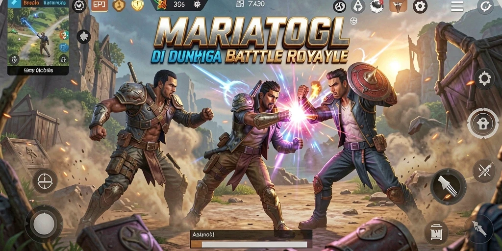 Tampilan gameplay tanpa henti dalam MARIATOGL yang intens dan berwarna.