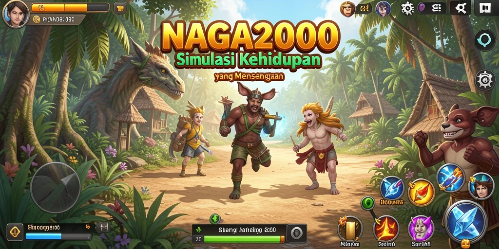 Tampilan gameplay simulasi NAGA2000 yang menarik dan penuh warna.