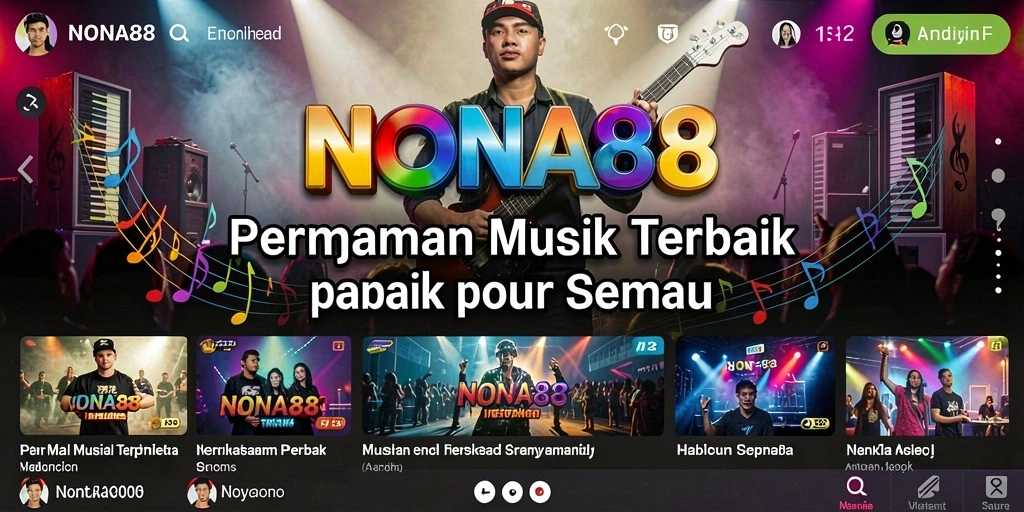 Tampilan gameplay NONA88 yang menarik dengan berbagai lagu musik.