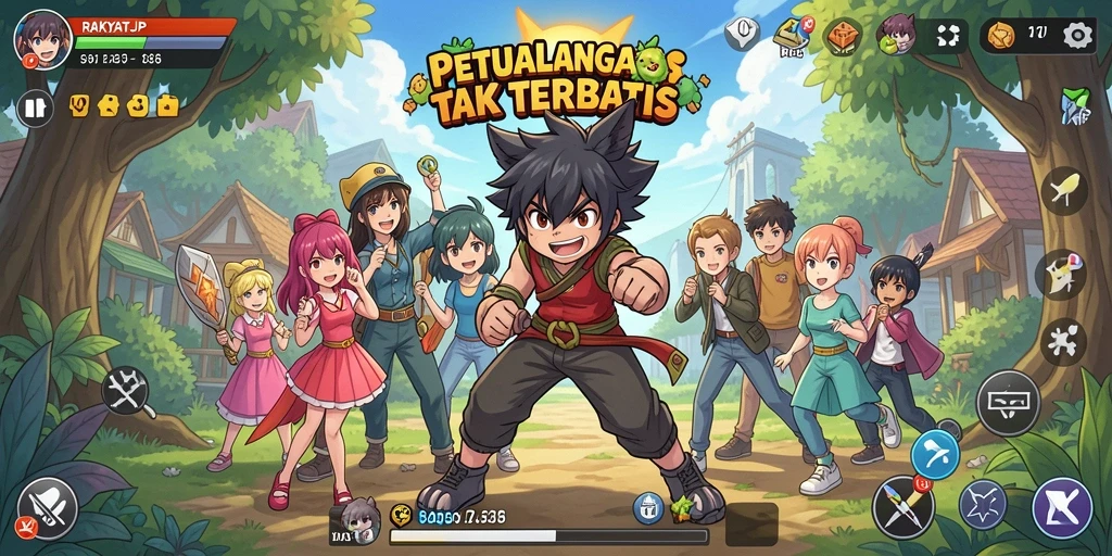 Tampilan gameplay RAKYATJP yang menarik dan mendebarkan.
