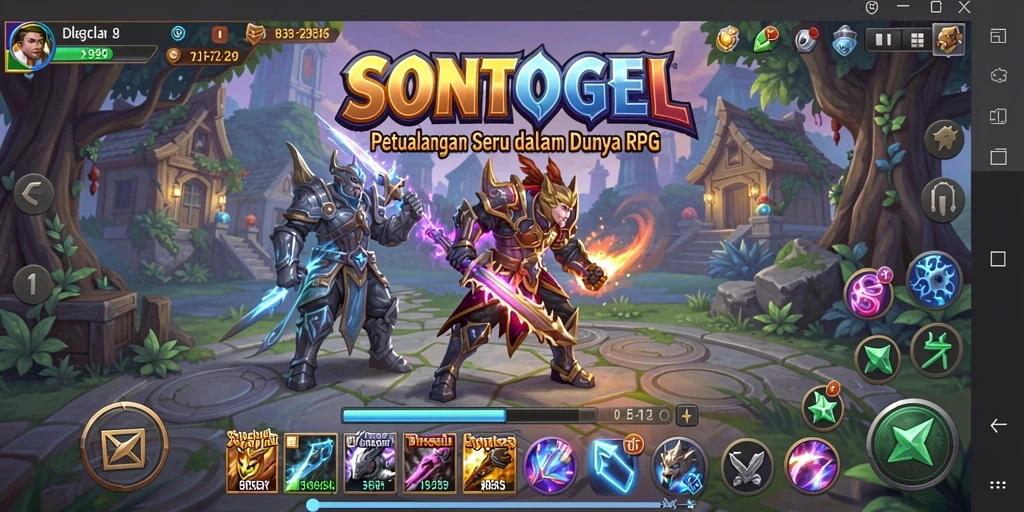 Gameplay seru di dalam dunia penuh petualangan RPG.