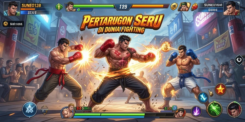 Tampilan gameplay seru dalam pertarungan intens di SUNEO138.