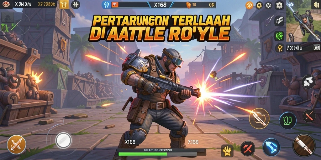 Tangkapan layar gameplay menampilkan aksi mendebarkan Battle Royale.
