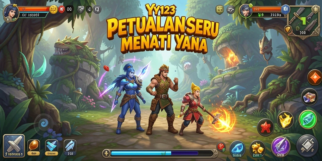Tampilan gameplay seru dan menantang di YY123.
